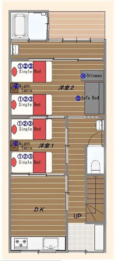 大今里一戸建 Samurai House Imazaki 難波直通 오사카